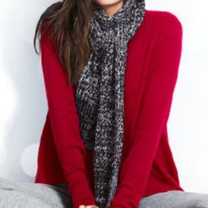 VS Chunky Knit Scarf Black Marl